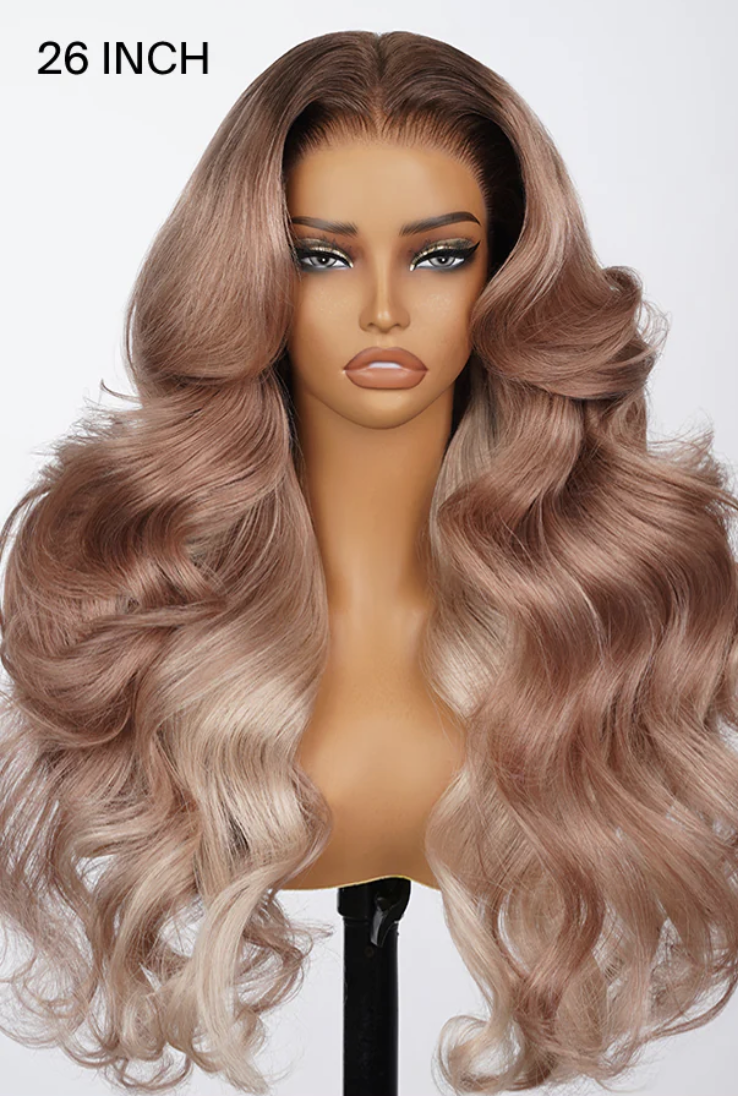 13x6 Ombre Strawberry Blonde Glueless Wig - Body Wave - Wild Shuga