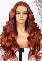 13x6 Reddish Brown 360 Full Lace Glueless Wigs Straight - Wild Shuga
