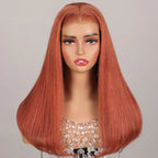 6x5 Glueless Ginger Brown Silky Straight Wigs - Pre-cut Lace - Wild Shuga