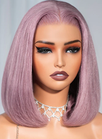 13x5 Pre-Everything Glueless Ash Purple Straight Bob with Invisible Knots - Wild Shuga