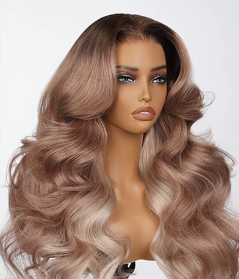 13x6 Ombre Strawberry Blonde Glueless Wig - Body Wave - Wild Shuga
