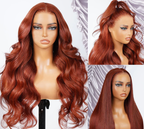 13x6 Reddish Brown 360 Full Lace Glueless Wigs Straight - Wild Shuga