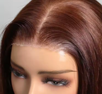 13x4 Lace Frontal #33 Reddish Brown Straight Bob Glueless Wig - Wild Shuga