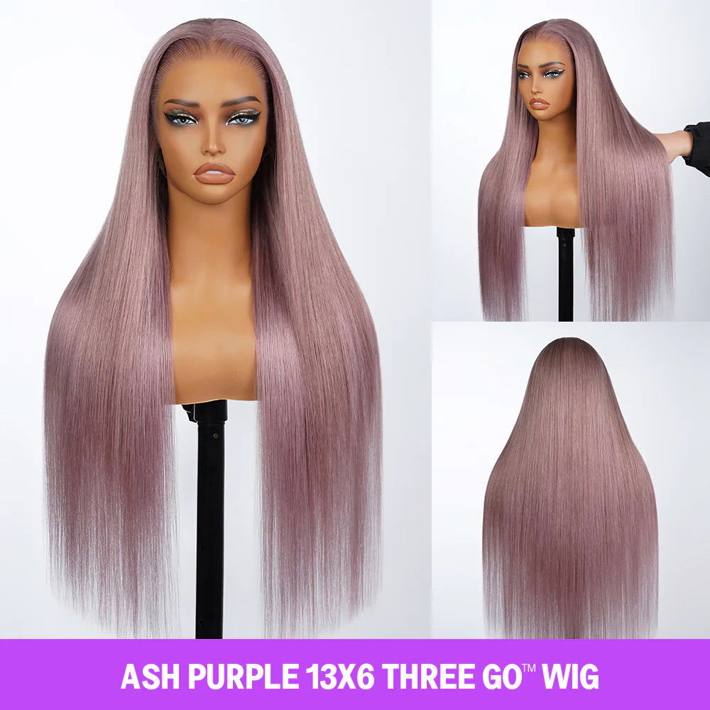 13x6 Pre-Everything Ash Purple Glueless Wig - Silky Straight - Wild Shuga