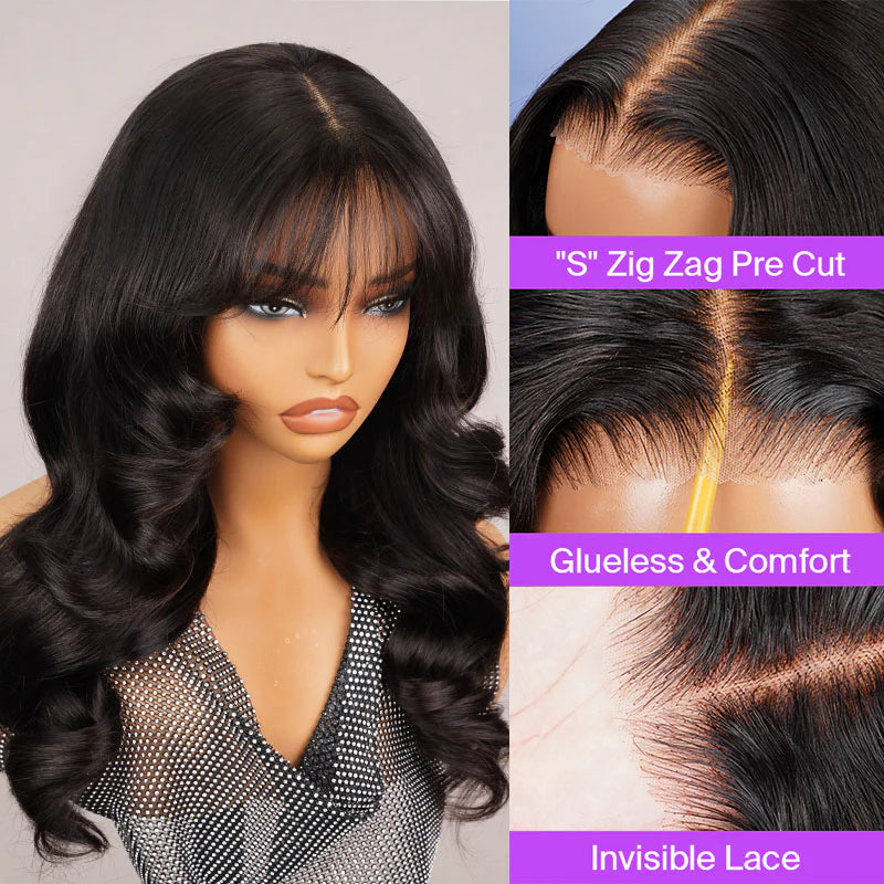 6x5 Glueless Wig with Bangs - Wild Shuga