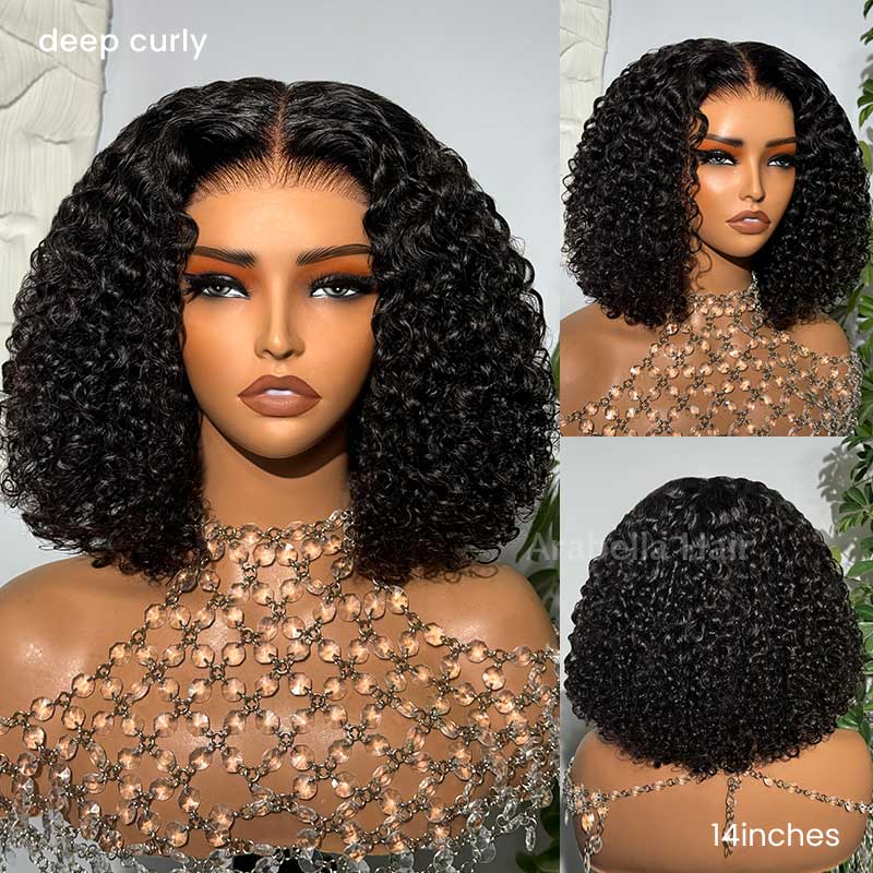 6x5 Glueless Kinky Curly Bob Wig - Wild Shuga