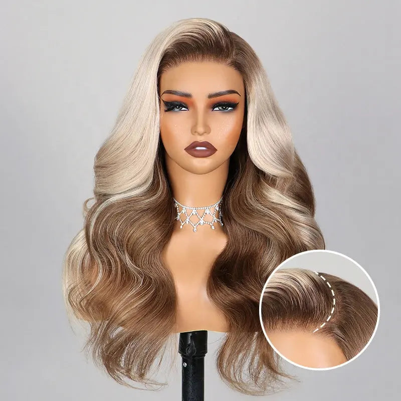 6x5 Loose Body Wavy Glueless Wig - Ash Blonde Ombre - Wild Shuga