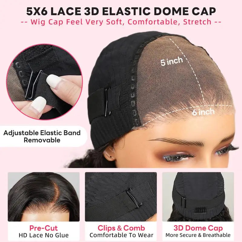 6x5 Pre-cut Glueless Bob Wig - Ombre Highlights - Wild Shuga