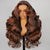 6x5 Pre-Cut Long Deep Wave Glueless Wig - Caramel Ombre - Wild Shuga