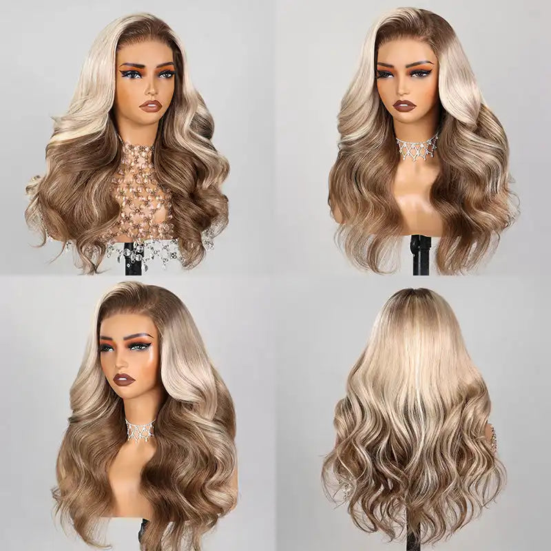 6x5 Loose Body Wavy Glueless Wig - Ash Blonde Ombre - Wild Shuga