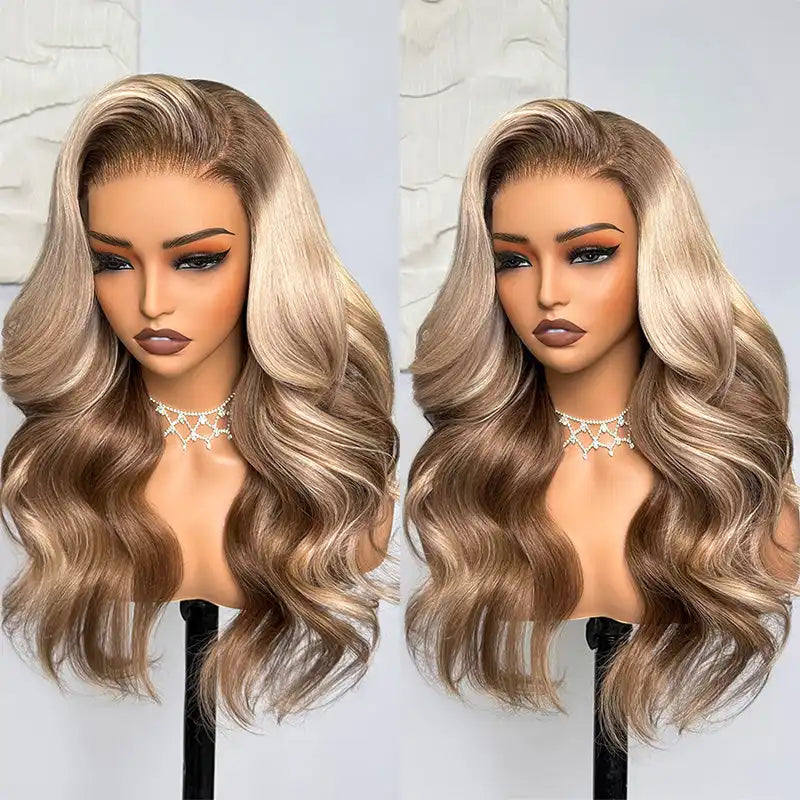 6x5 Loose Body Wavy Glueless Wig - Ash Blonde Ombre - Wild Shuga
