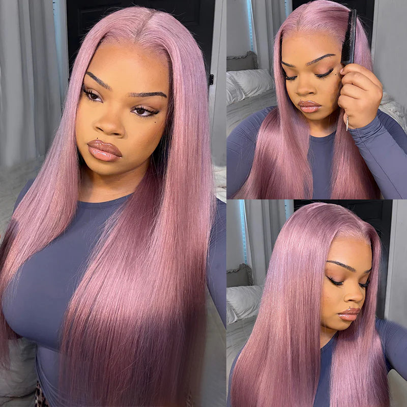 13x6 Pre-Everything Ash Purple Glueless Wig - Silky Straight - Wild Shuga