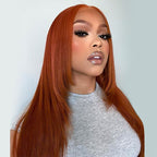 6x5 Glueless Ginger Brown Silky Straight Wigs - Pre-cut Lace - Wild Shuga