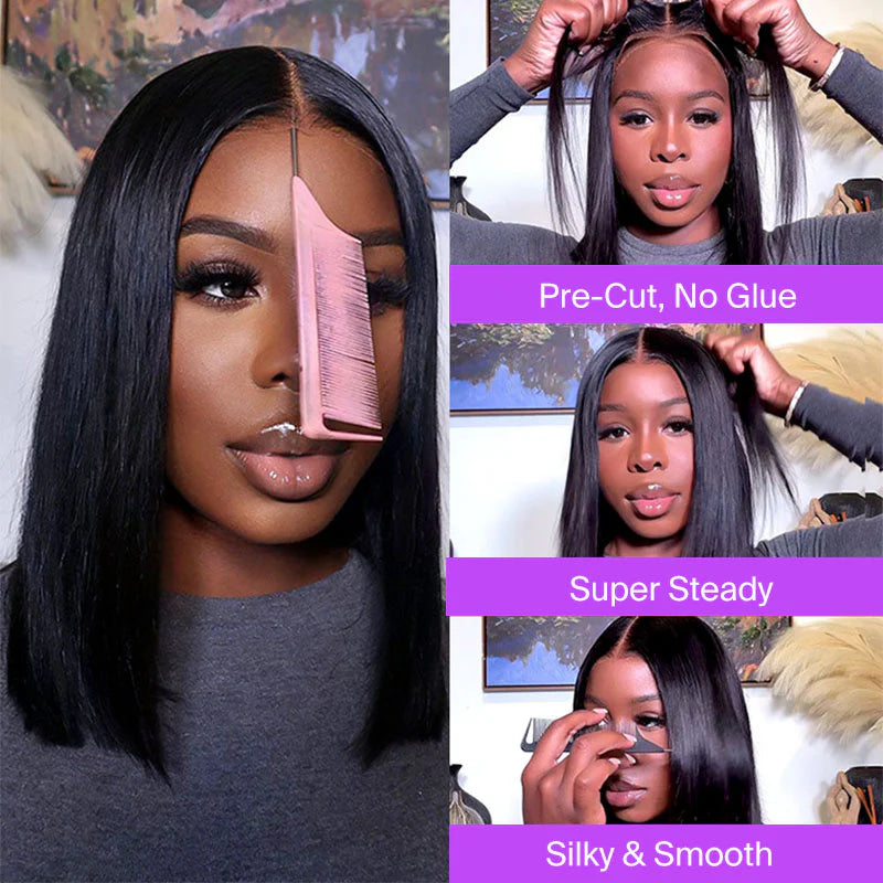 6x5 Pre-cut Glueless Wig - Straight - Wild Shuga